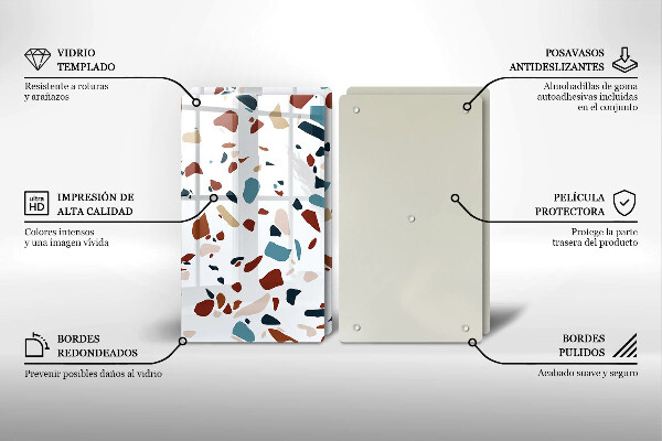 Skyddsplatta för spis Dekorativ sten