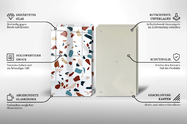 Skyddsplatta för spis Dekorativ sten