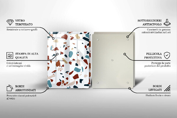 Skyddsplatta för spis Dekorativ sten