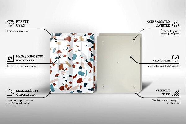 Skyddsplatta för spis Dekorativ sten