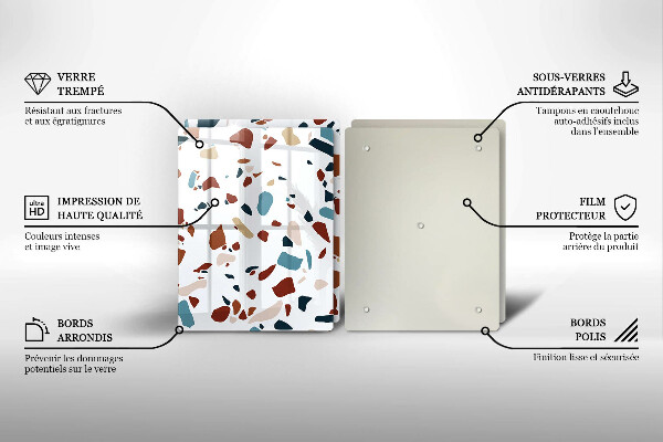 Skyddsplatta för spis Dekorativ sten