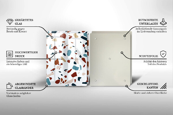 Skyddsplatta för spis Dekorativ sten