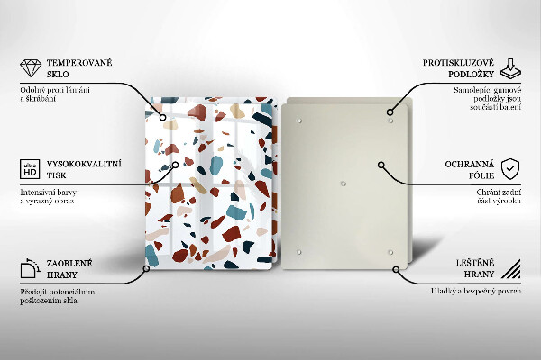 Skyddsplatta för spis Dekorativ sten