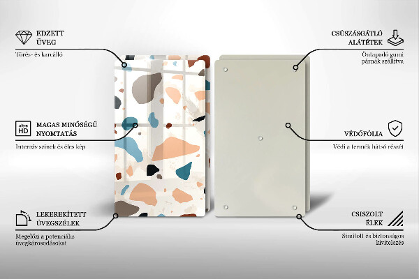 Skyddsplatta för spis Dekorativt stengods