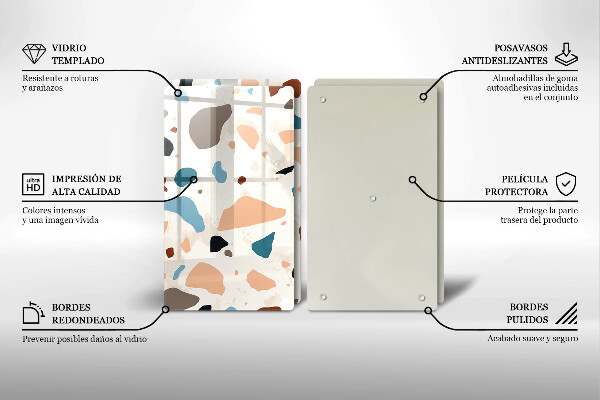 Skyddsplatta för spis Dekorativt stengods