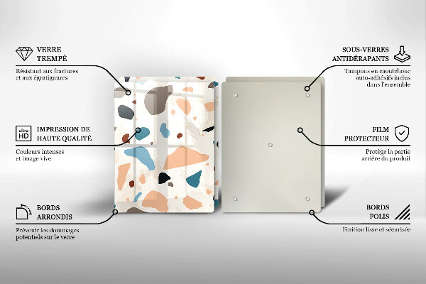 Skyddsplatta för spis Dekorativt stengods