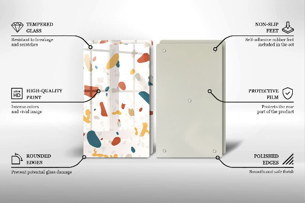 Skyddsplatta för spis Dekorativt stengods