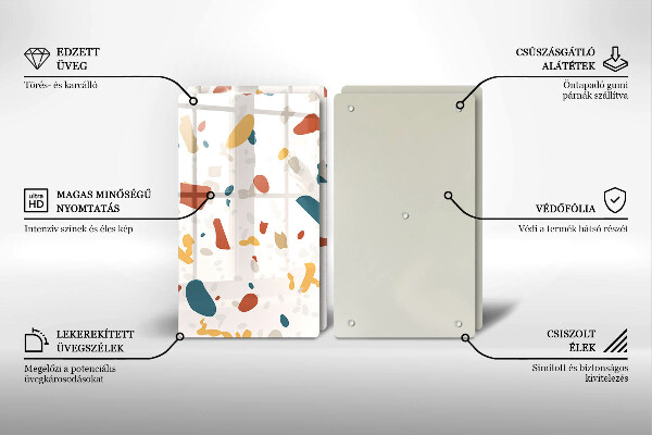 Skyddsplatta för spis Dekorativt stengods