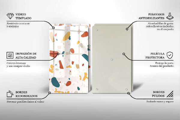 Skyddsplatta för spis Dekorativt stengods