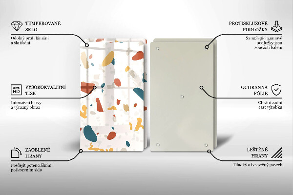 Skyddsplatta för spis Dekorativt stengods