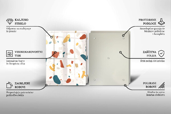 Skyddsplatta för spis Dekorativt stengods