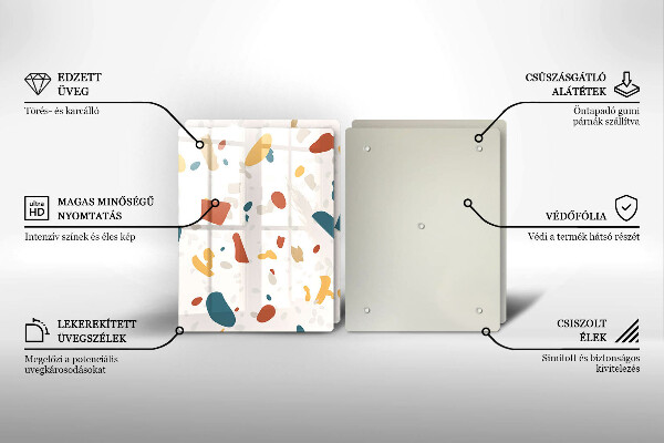 Skyddsplatta för spis Dekorativt stengods