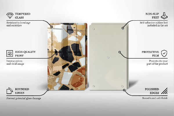 Skyddsplatta för spis Dekorativ stenplatta