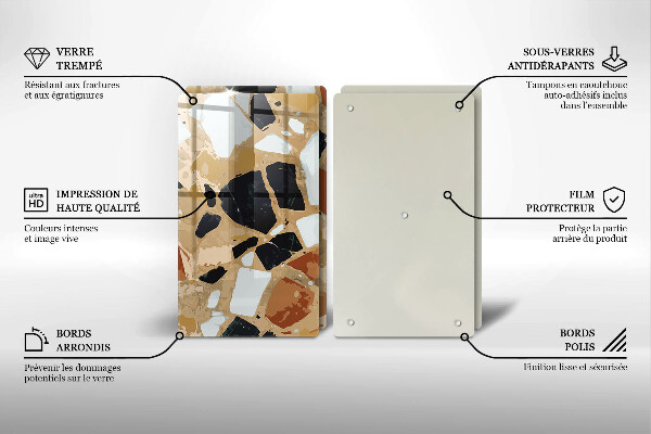 Skyddsplatta för spis Dekorativ stenplatta