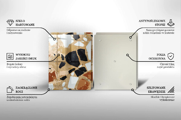 Skyddsplatta för spis Dekorativ stenplatta
