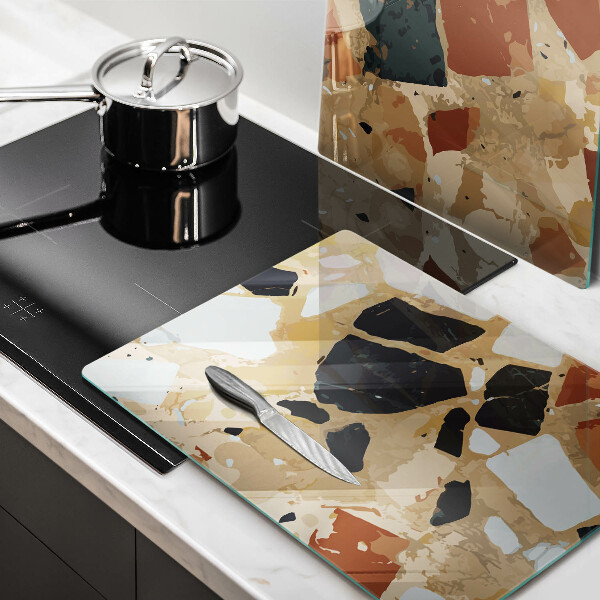 Skyddsplatta för spis Dekorativ stenplatta