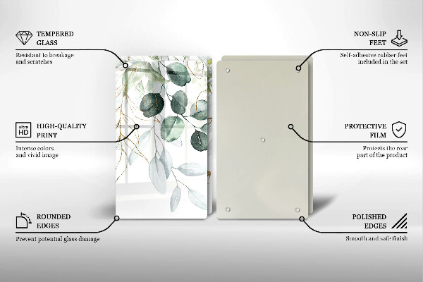 Skydd för spis Målade växter