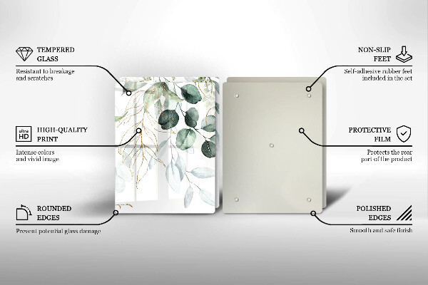 Skydd för spis Målade växter