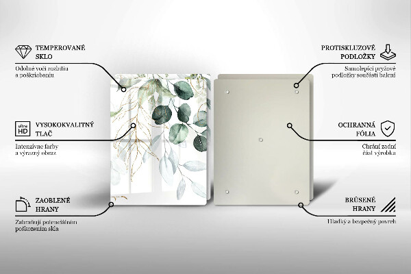 Skydd för spis Målade växter