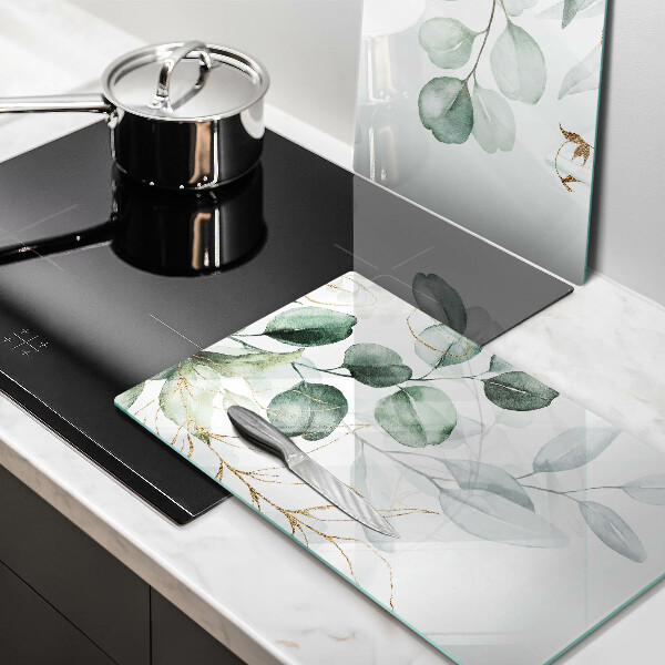 Skydd för spis Målade växter