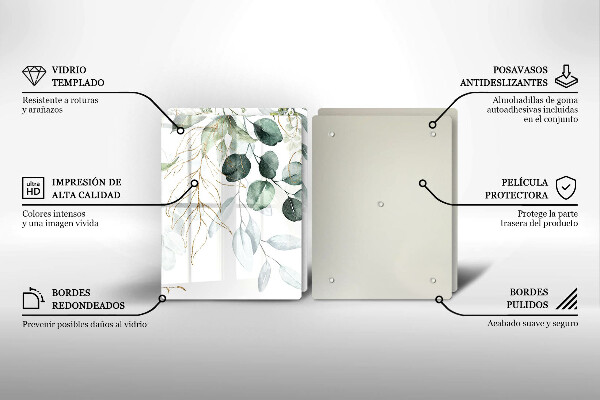 Skydd för spis Målade växter