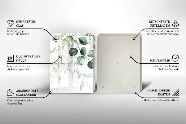 Skydd för spis Målade växter