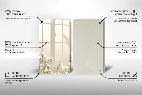 Skydd för spis Gypsophila boho blommor