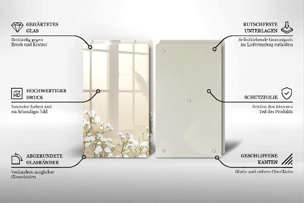 Skydd för spis Gypsophila boho blommor