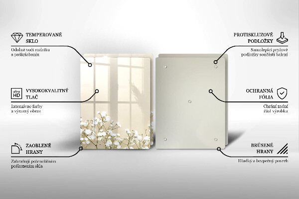 Skydd för spis Gypsophila boho blommor