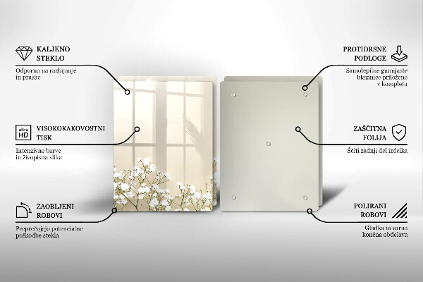 Skydd för spis Gypsophila boho blommor