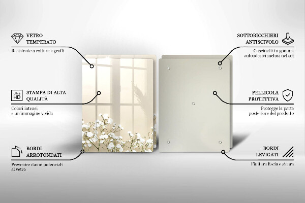 Skydd för spis Gypsophila boho blommor