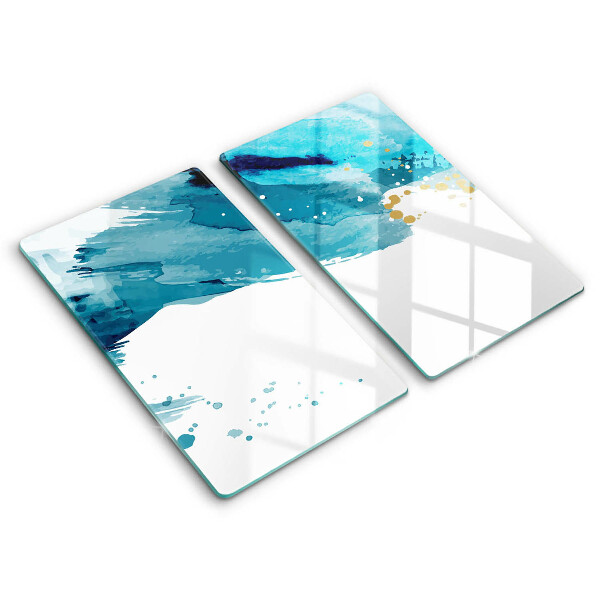 Skydd för spis Blå fläckar