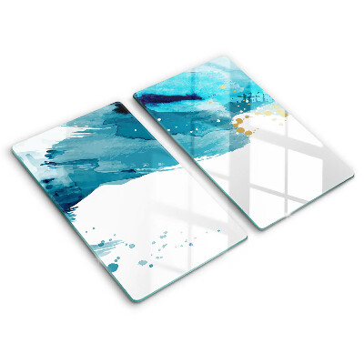 Skydd för spis Blå fläckar