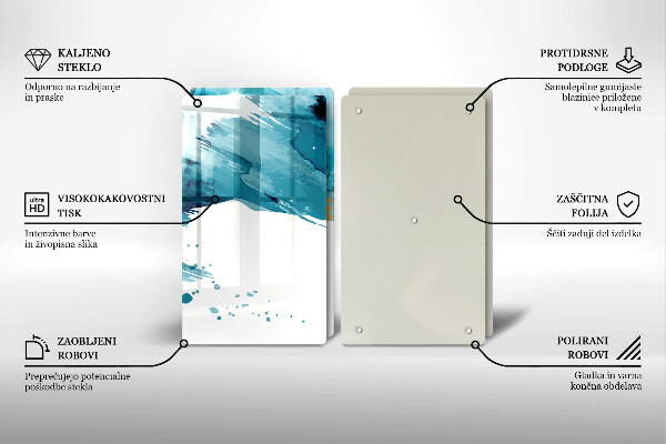 Skydd för spis Blå fläckar