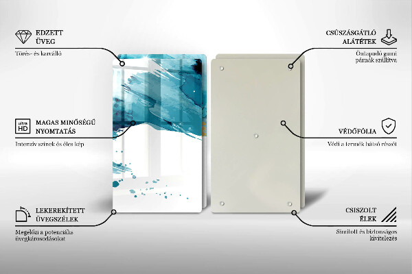 Skydd för spis Blå fläckar