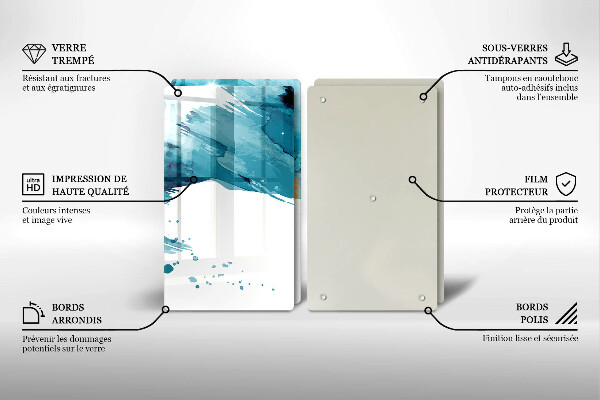 Skydd för spis Blå fläckar