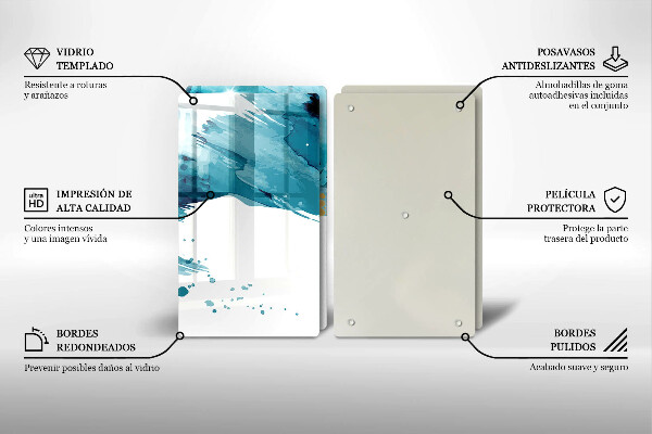 Skydd för spis Blå fläckar