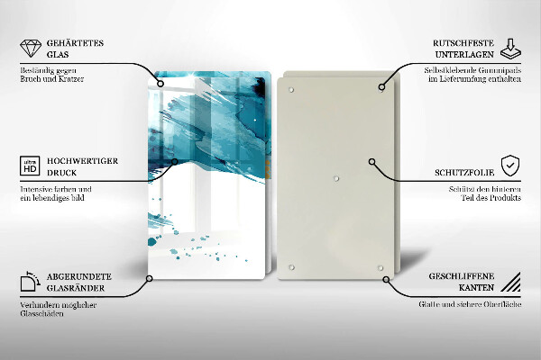 Skydd för spis Blå fläckar