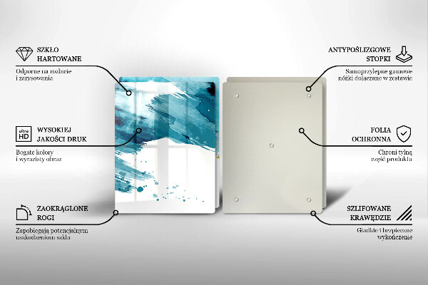 Skydd för spis Blå fläckar