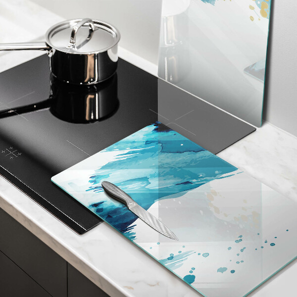 Skydd för spis Blå fläckar