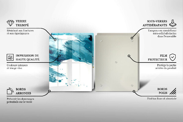 Skydd för spis Blå fläckar