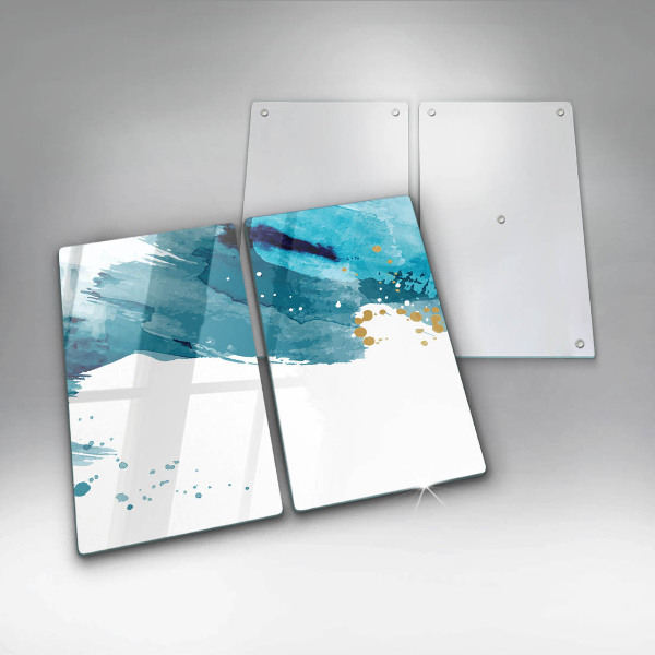 Skydd för spis Blå fläckar