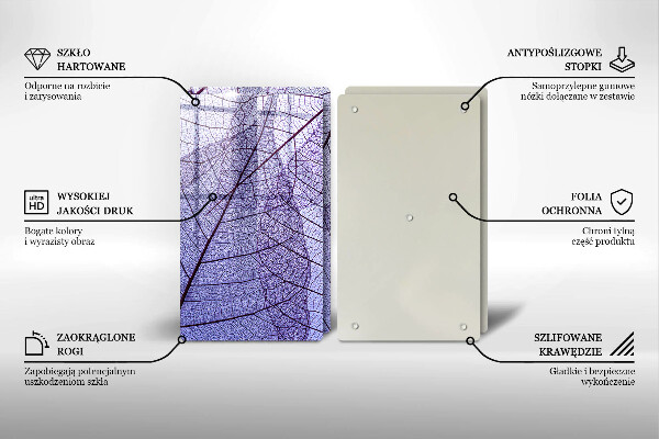 Skydd för induktionsspis Blad med ådror