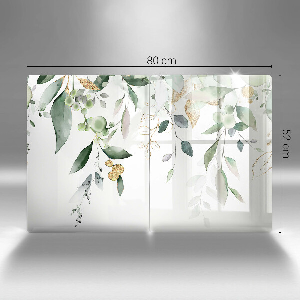 Skydd för induktionsspis Akvarell blad