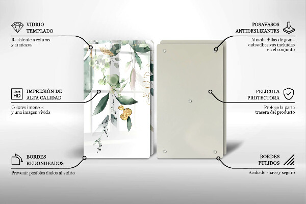 Skydd för induktionsspis Akvarell blad