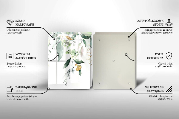 Skydd för induktionsspis Akvarell blad