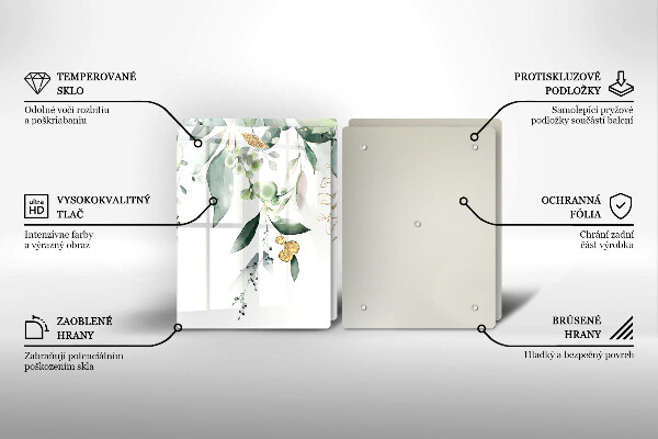 Skydd för induktionsspis Akvarell blad
