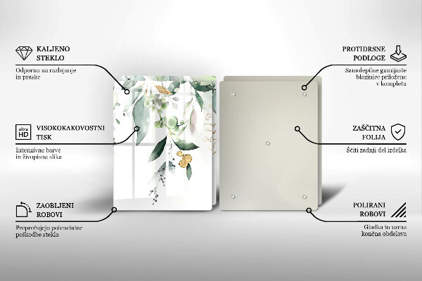 Skydd för induktionsspis Akvarell blad