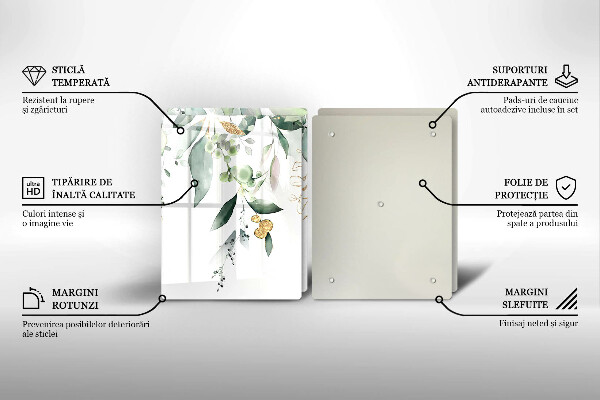 Skydd för induktionsspis Akvarell blad