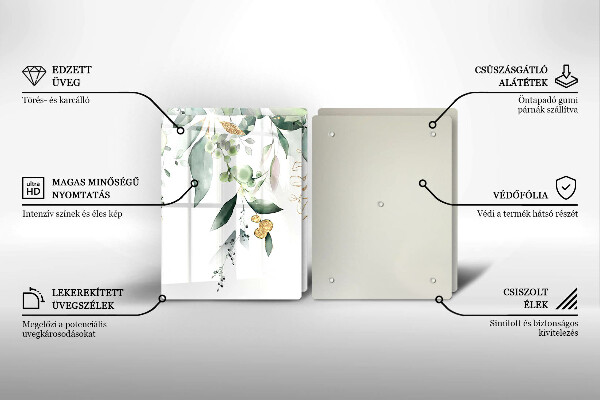 Skydd för induktionsspis Akvarell blad